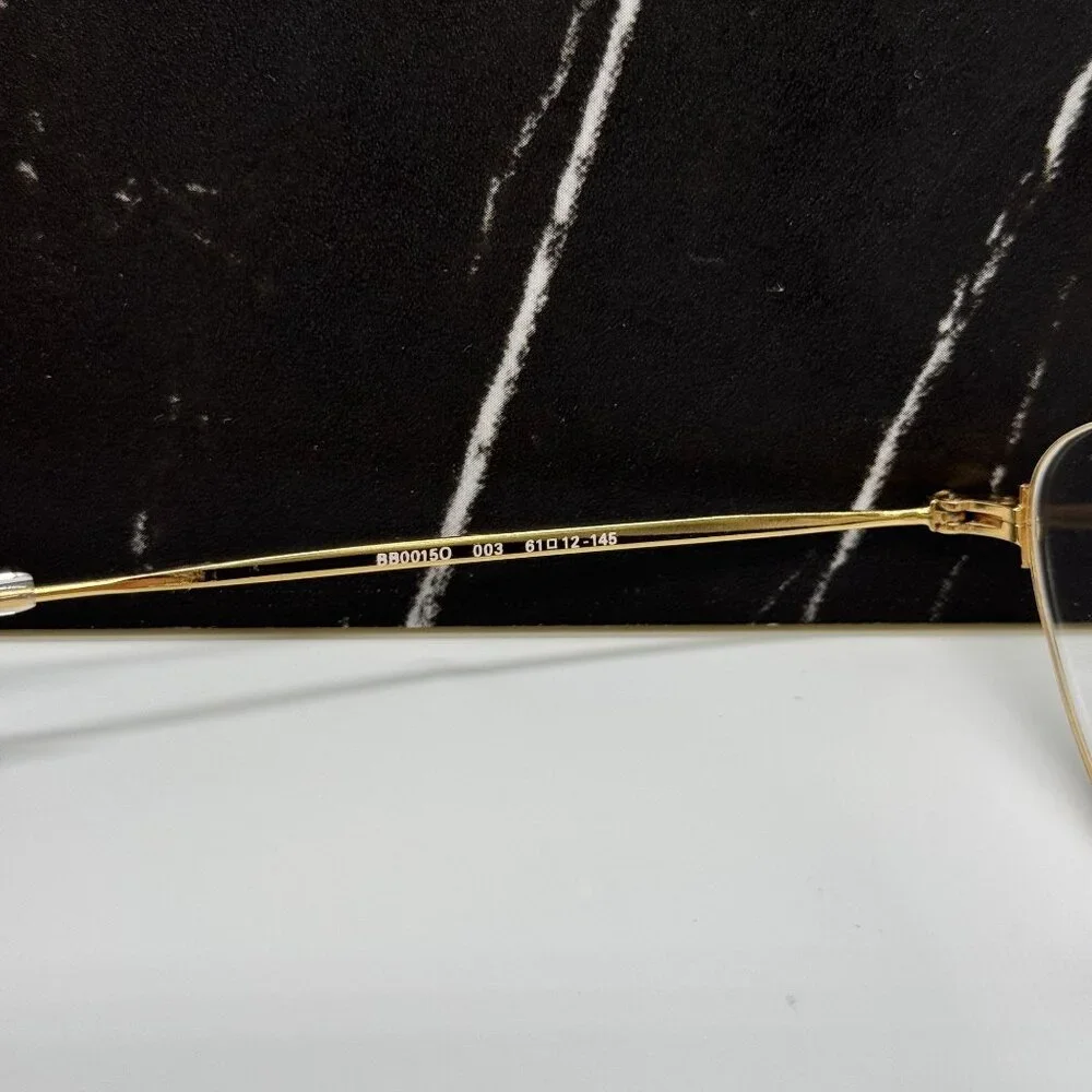 NEW BALENCIAGA BB0015O 003 CAT EYE GOLD WOMEN EYEGLASSES BALENCIAGA